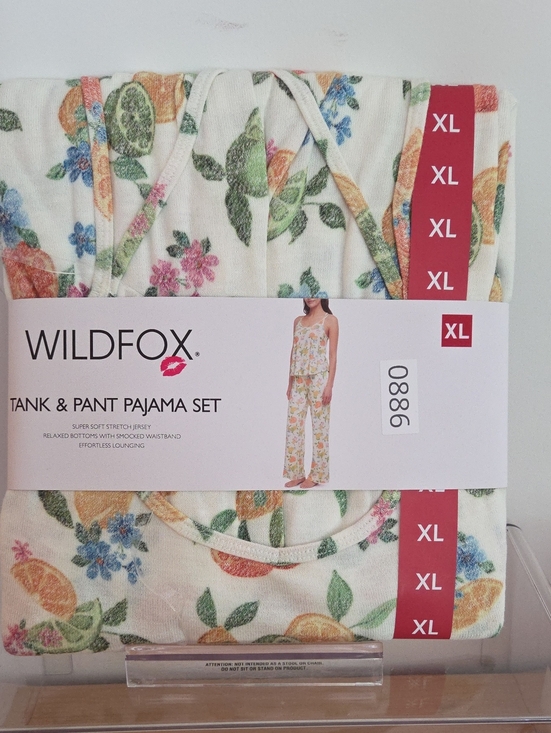 Wildfox Other - WILDFOX White Multi Floral & Citrus Tank and Pant Pajama Set NWT XL